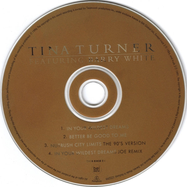 Tina Turner Featuring Barry White : In Your Wildest Dreams (CD, Maxi)