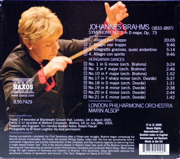 Johannes Brahms - London Philharmonic Orchestra, Marin Alsop : Symphony No. 2 / Hungarian Dances (CD)