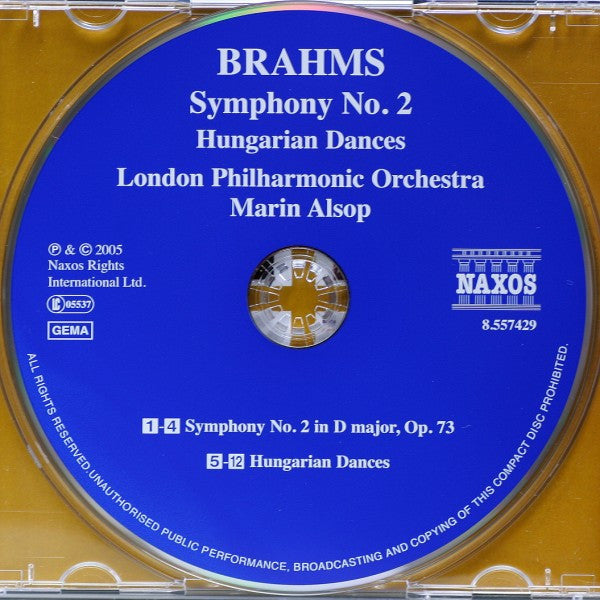 Johannes Brahms - London Philharmonic Orchestra, Marin Alsop : Symphony No. 2 / Hungarian Dances (CD)