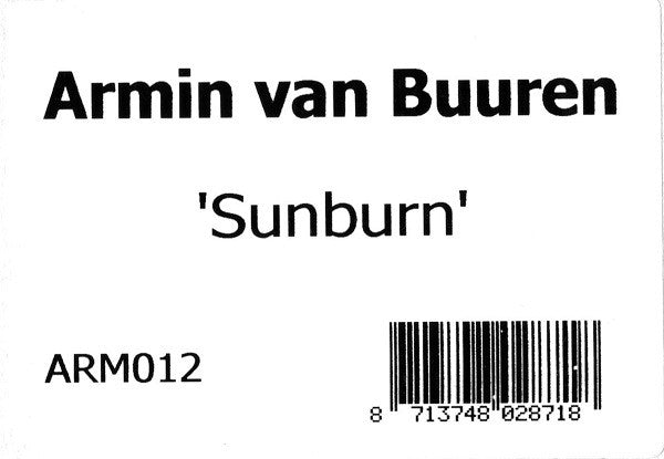Armin van Buuren : Sunburn (12", S/Sided, W/Lbl)