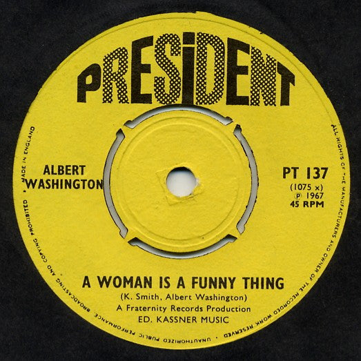 Albert Washington : Doggin' Me Around (7", Single)