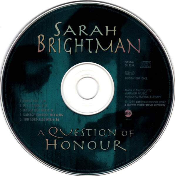 Sarah Brightman : A Question Of Honour (CD, Maxi)