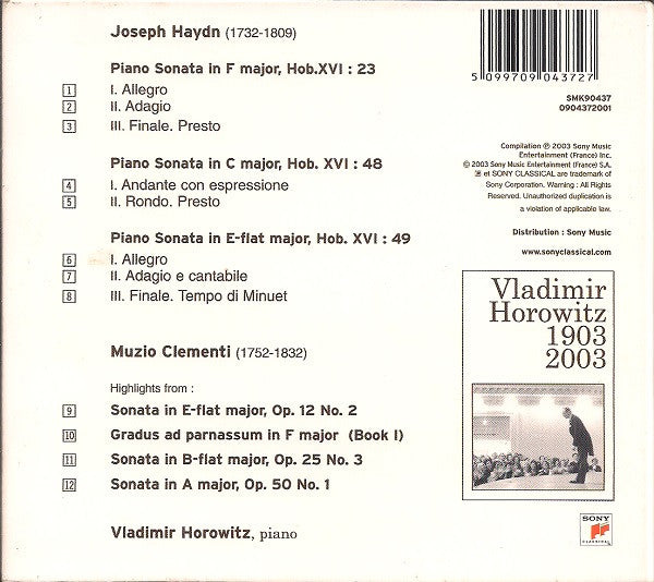 Vladimir Horowitz Plays Joseph Haydn : Horowitz Plays Haydn (CD)