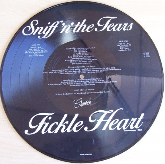 Sniff 'n' the Tears : Fickle Heart (LP, Album, Pic)