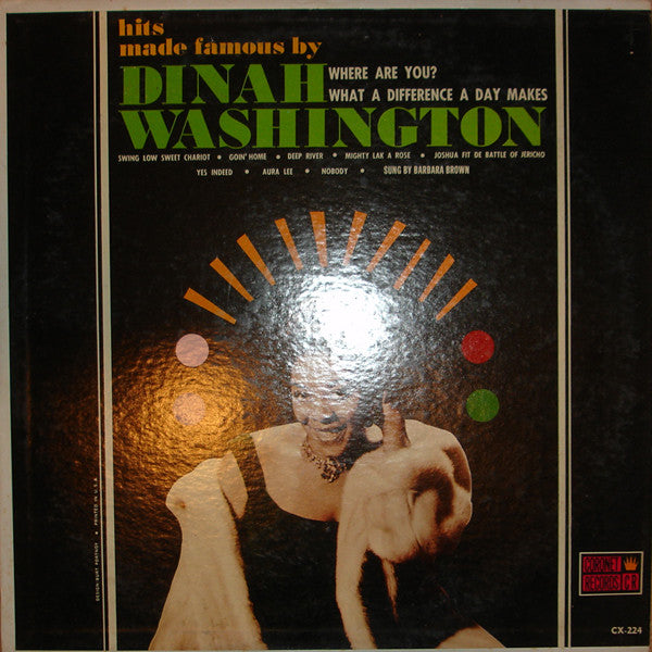 Barbara Brown (3) : Hits Made Famous By Dinah Washington (LP, Album)