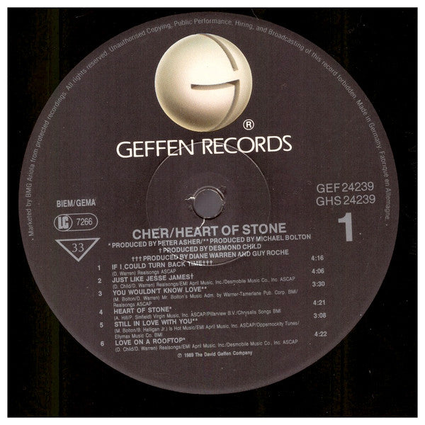 Cher : Heart Of Stone (LP, Album, RE)