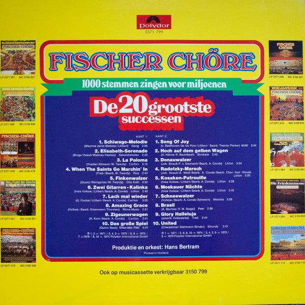 Fischer Chöre : De 20 Grootste Successen (LP, Album, Comp)