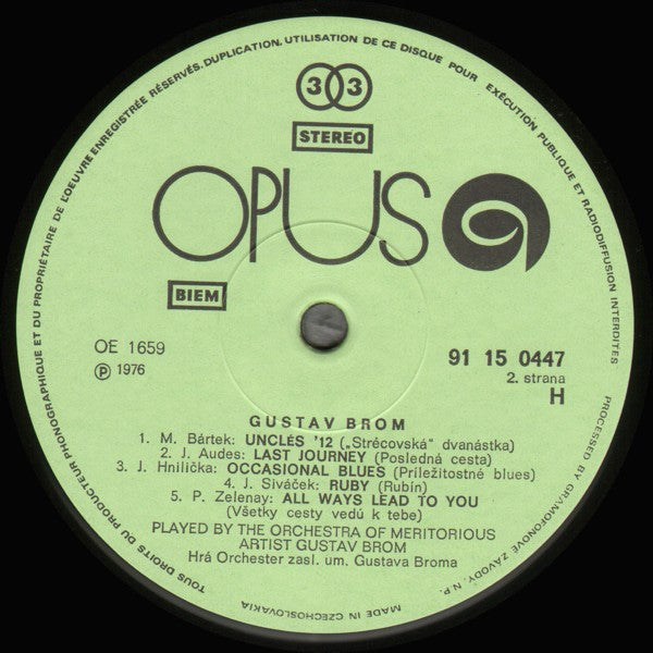 Gustav Brom : Plays For You Pop Jazz And Swing (LP, Album, RP)