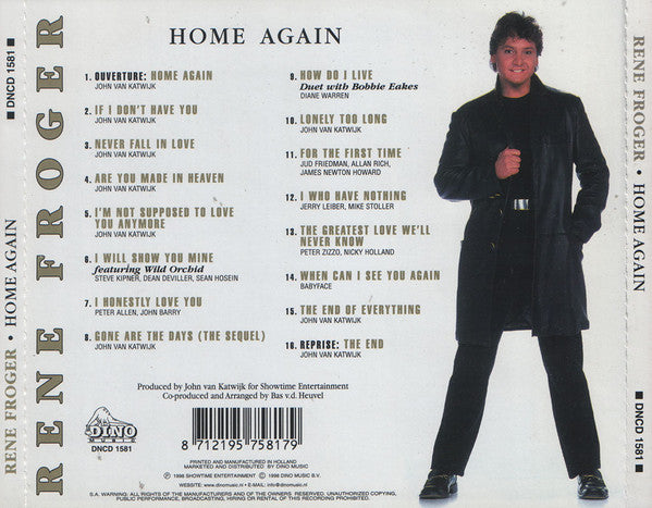 René Froger : Home Again (CD, Album)