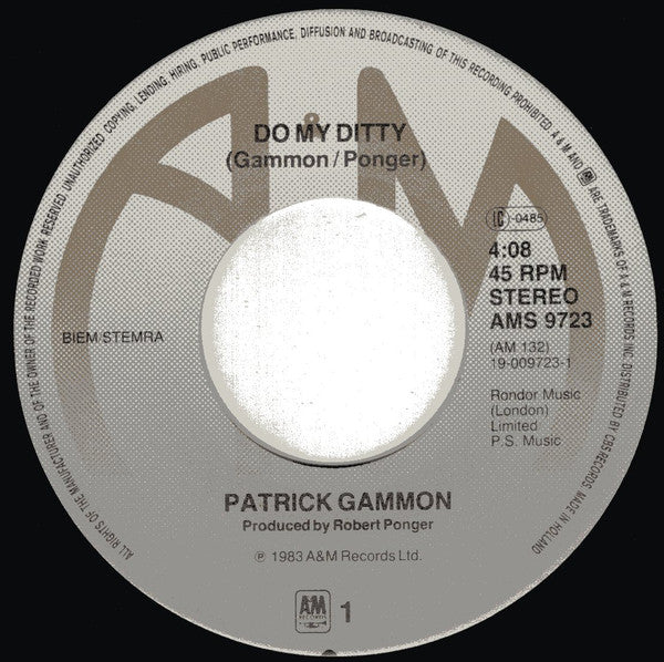 Patrick Gammon : Do My Ditty (7", Single)