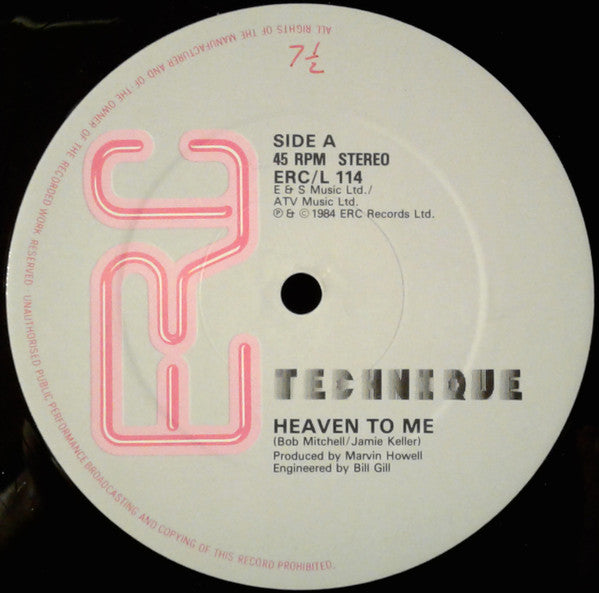 Technique (7) : Heaven To Me (12", Single)