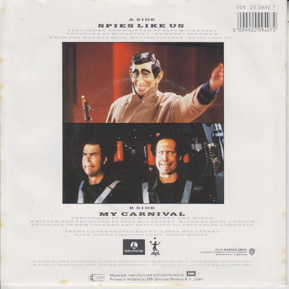 Paul McCartney : Spies Like Us (7", Single)