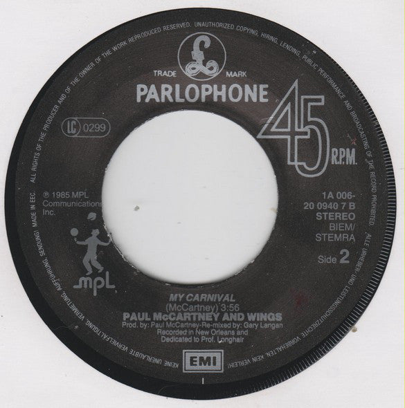 Paul McCartney : Spies Like Us (7", Single)