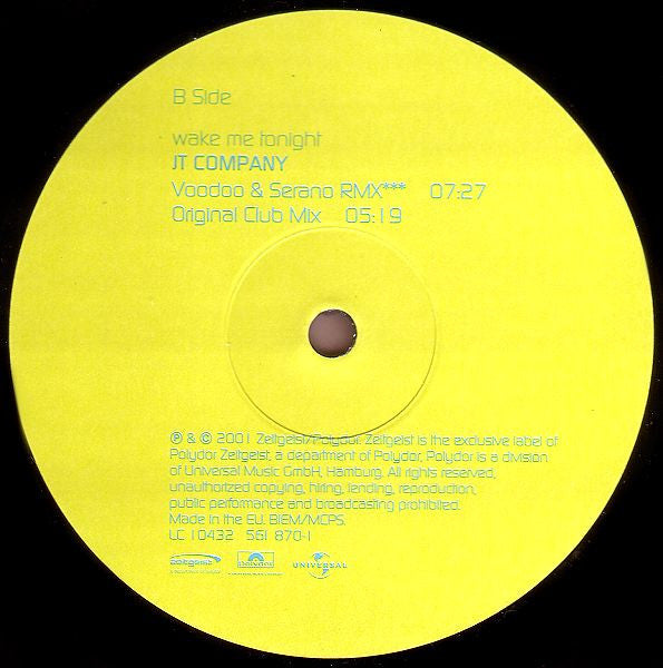 JT Company : Wake Me Tonight (12")