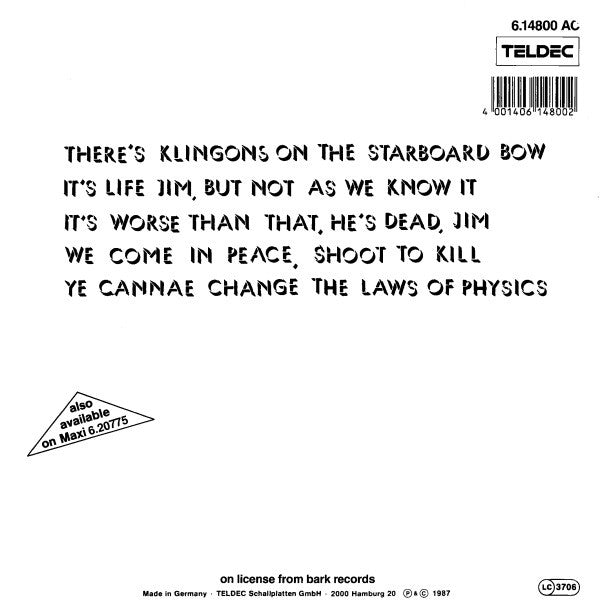 The Firm : Star Trekkin' (7", Single)