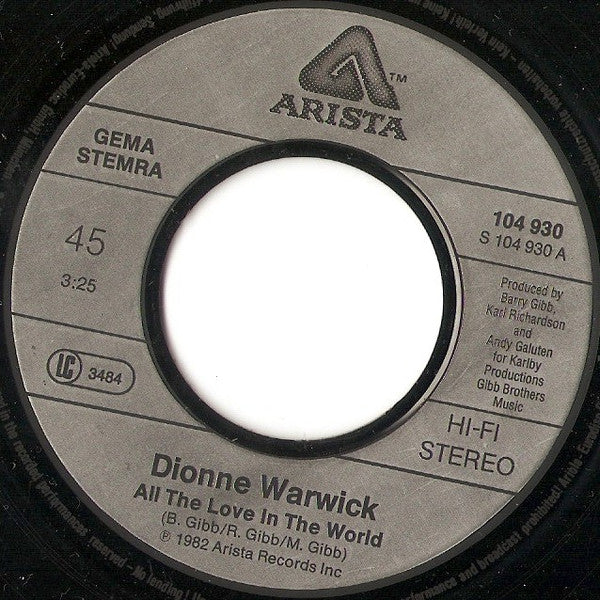 Dionne Warwick : All The Love In The World (7", Single)