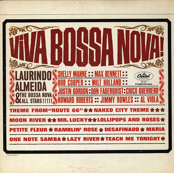 Laurindo Almeida & The Bossa Nova Allstars : Viva Bossa Nova! (LP, Album, RE)