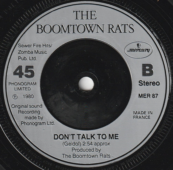 The Boomtown Rats : Never In A Million Years (7", Single)