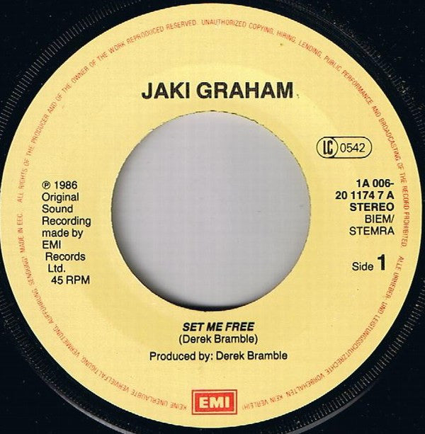 Jaki Graham : Set Me Free (7", Single)