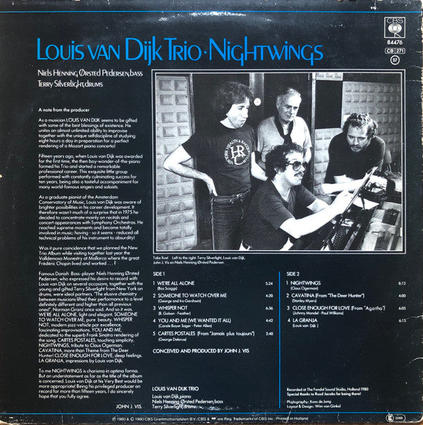 Louis Van Dijk Trio* : Nightwings (LP, Album)
