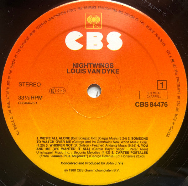 Louis Van Dijk Trio* : Nightwings (LP, Album)