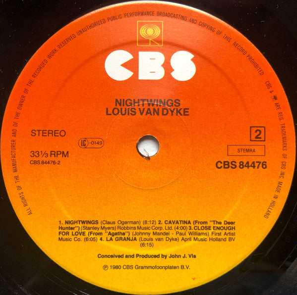 Louis Van Dijk Trio* : Nightwings (LP, Album)