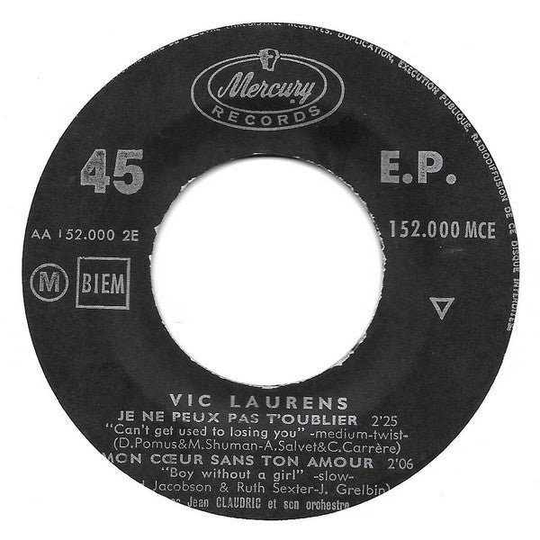 Vic Laurens : Quand Je Te Suis Des Yeux (7", EP)