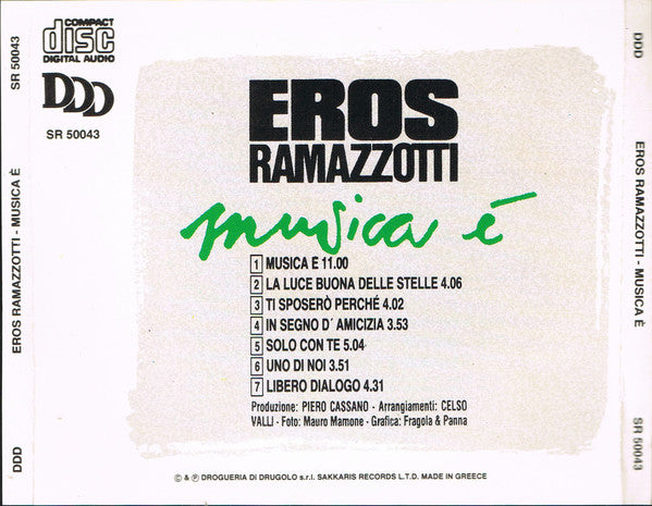 Eros Ramazzotti : Musica É (CD, Album)