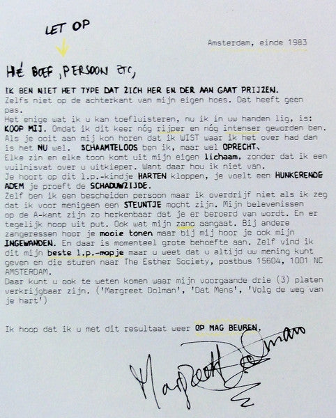 Margreet Dolman : De Laatste Ronde (Heeft Geklonken) (LP, Album)