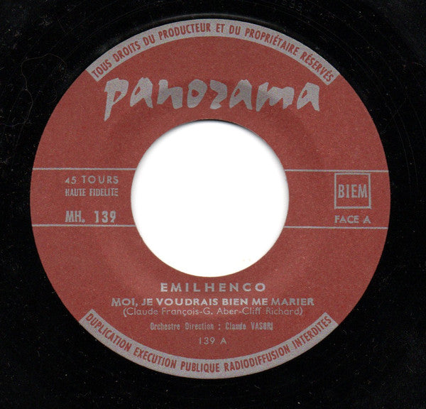 Emilhenco : Moi, Je Voudrais Bien Me Marier (7", Single)