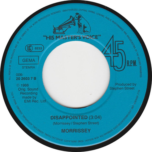 Morrissey : Everyday Is Like Sunday (7", Single)