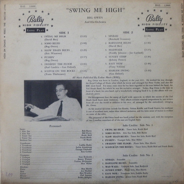 Reg Owen And His Orchestra : Swing Me High (LP, Album, Mono)