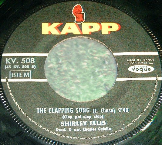 Shirley Ellis : The Clapping Song (Clap Pat Clap Slap) (7", Single)