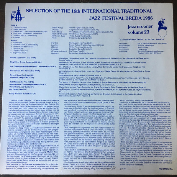 Various : Selection Of The 16th International Traditional Jazz Festival Breda 1986 (LP)