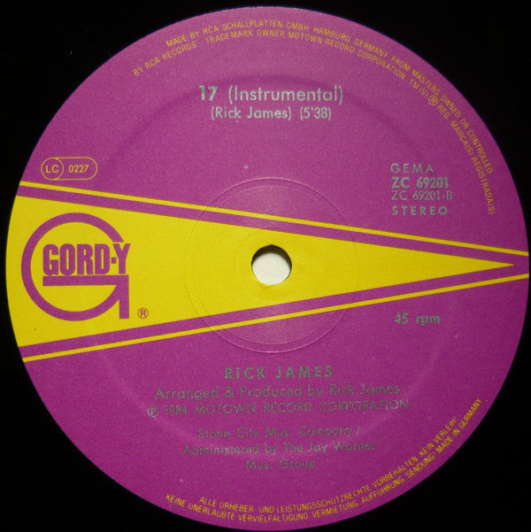 Rick James : 17 (12", Maxi)