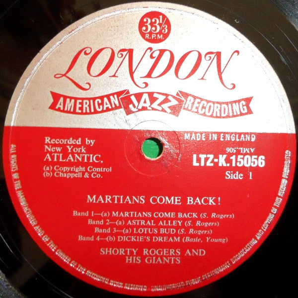 Shorty Rogers And His Giants : Martians Come Back (LP)