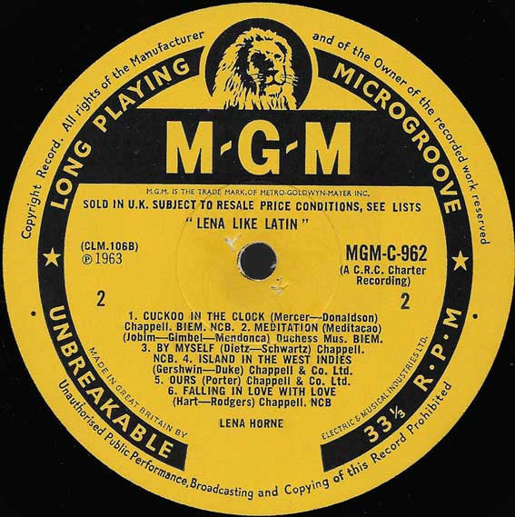 Lena Horne : Lena - Like Latin (LP, Album)