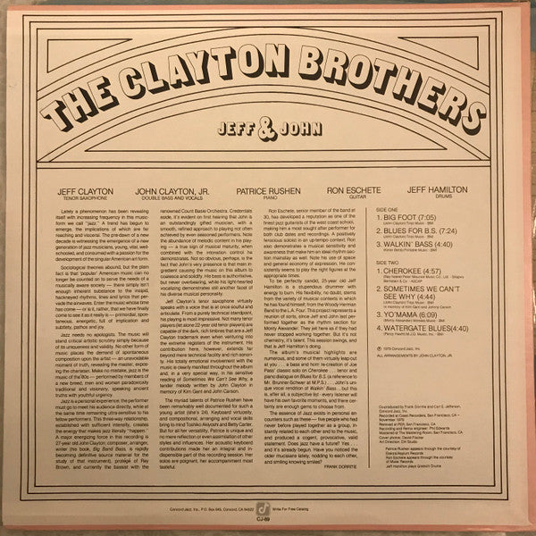 The Clayton Brothers : Jeff & John (LP, Album)