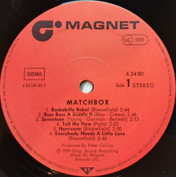 Matchbox (3) : Matchbox (LP, Album)