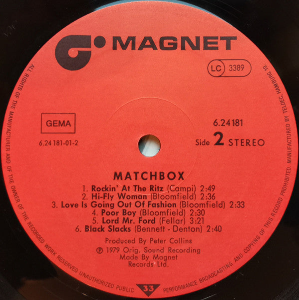 Matchbox (3) : Matchbox (LP, Album)