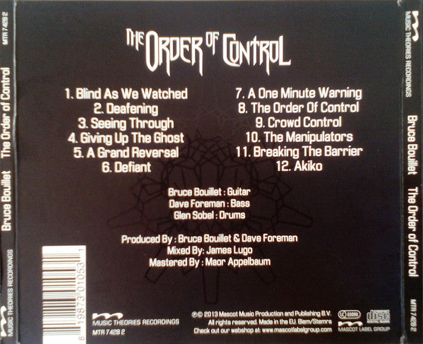 Bruce Bouillet : The Order Of Control (CD, Album)
