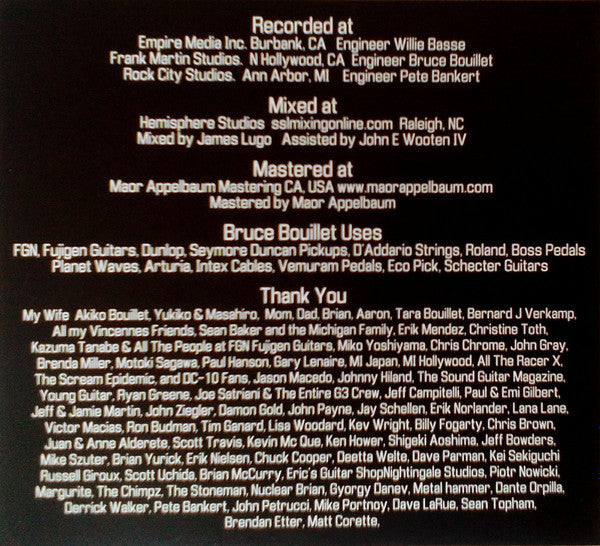 Bruce Bouillet : The Order Of Control (CD, Album)