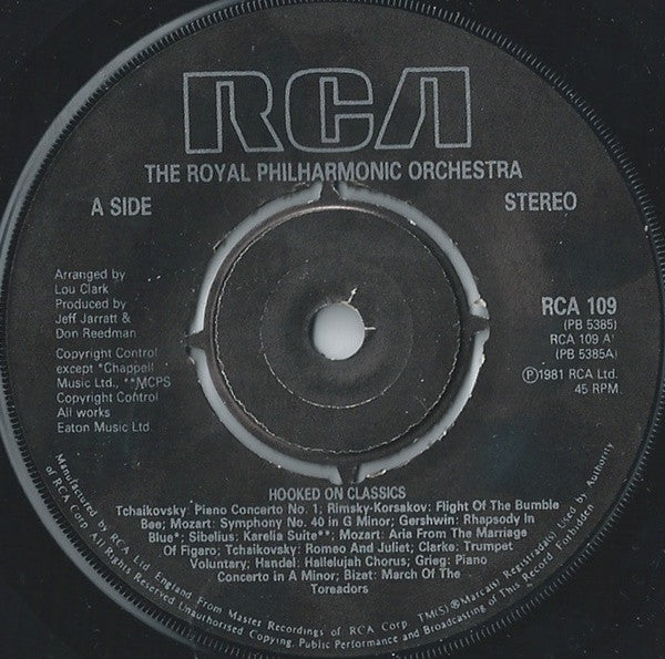 The Royal Philharmonic Orchestra* : Hooked On Classics (7", Single, Pus)