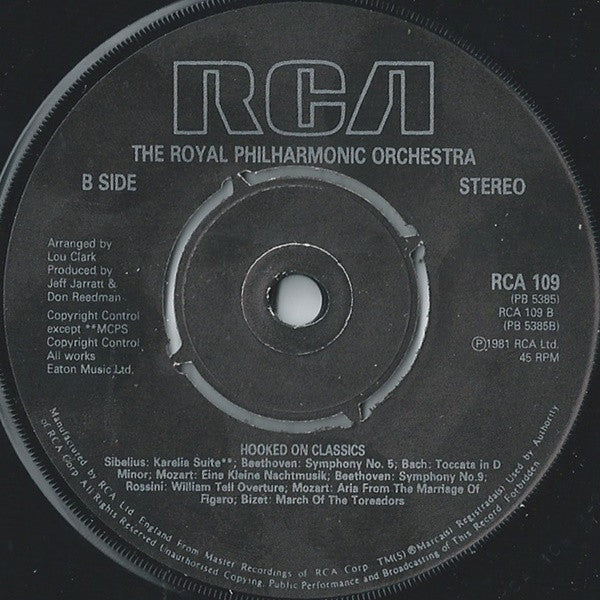 The Royal Philharmonic Orchestra* : Hooked On Classics (7", Single, Pus)