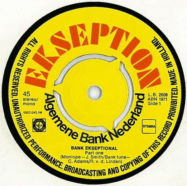 Ekseption : Bank Ekseptional (7", Single, Promo)
