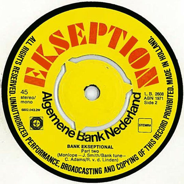 Ekseption : Bank Ekseptional (7", Single, Promo)
