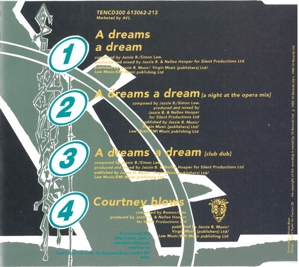 Soul II Soul : A Dreams A Dream (CD, Single)