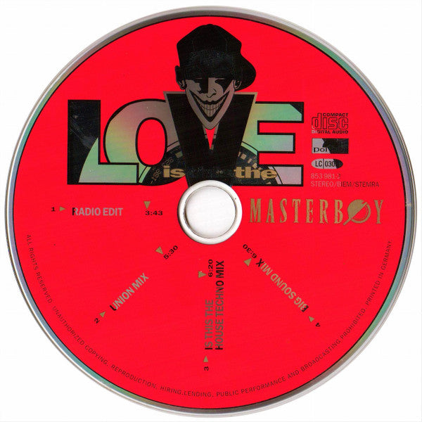Masterboy : Is This The Love (CD, Maxi)