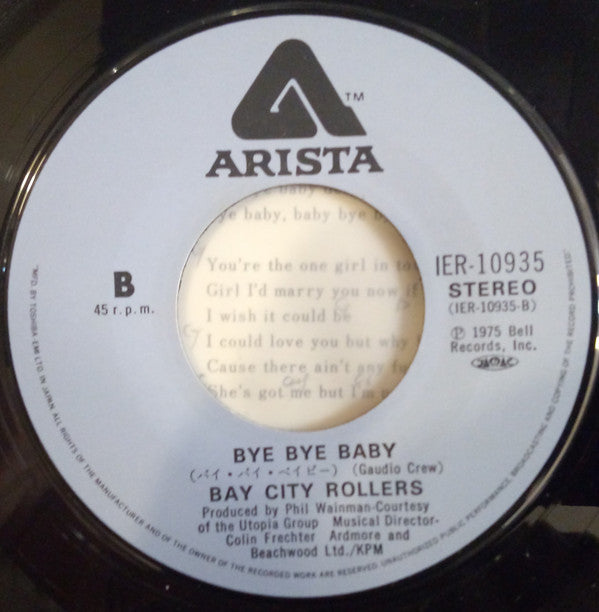 Bay City Rollers : Saturday Night / Bye Bye Baby (7", Single)