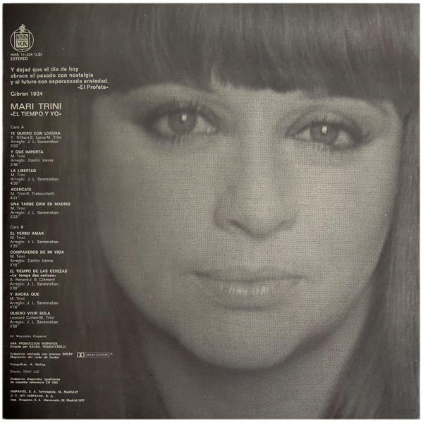 Mari Trini : El Tiempo Y Yo (LP, Album)